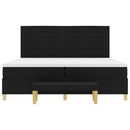 Box spring seng med madras Sort 200 x 200 cm Stof