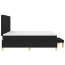 Box spring seng med madras Sort 200 x 200 cm Stof