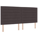 Box spring seng med madras Mørkebrun 200 x 200 cm Stof
