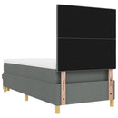 Box spring seng med hovedgærde Mørkegrå 190 x 90 cm Stof
