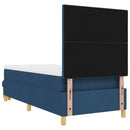 Box spring seng med hovedgærde Blå 190 x 90 cm Stof