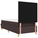 Box spring seng med hovedgærde Mørkebrun 200 x 90 cm Stof