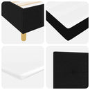 Box spring seng med pude med hovedgærde Sort 200 x 100 cm Stof