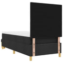 Box spring seng med pude med hovedgærde Sort 200 x 100 cm Stof