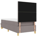 Box spring seng med pude Gråbrun 200 x 100 cm Stof