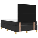 Box spring seng med hovedgærde Sort 190 x 120 cm Stof
