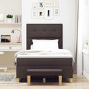 Box spring seng med hovedgærde Mørk Brun 190 x 120 cm Stof