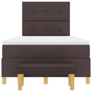 Box spring seng med hovedgærde Mørk Brun 190 x 120 cm Stof
