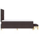 Box spring seng med hovedgærde Mørk Brun 190 x 120 cm Stof