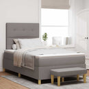 Box spring seng med hovedgærde Gråbrun 190 x 120 cm Stof