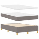 Box spring seng med hovedgærde Gråbrun 190 x 120 cm Stof