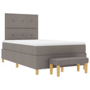 Box spring seng med hovedgærde Gråbrun 190 x 120 cm Stof
