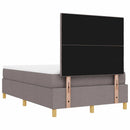 Box spring seng med hovedgærde Gråbrun 190 x 120 cm Stof