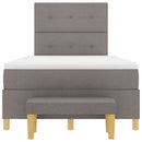Box spring seng med hovedgærde Gråbrun 190 x 120 cm Stof
