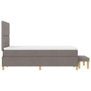 Box spring seng med hovedgærde Gråbrun 190 x 120 cm Stof