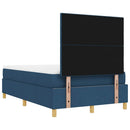 Box spring seng med hovedgærde Blå 190 x 120 cm Stof