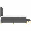 Box spring seng med hovedgærde Mørkegrå 200 x 120 cm Stof