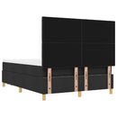 Box spring seng med hovedgærde Sort 190 x 140 cm Stof