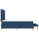 Box spring seng med hovedgærde Blå 190 x 140 cm Stof