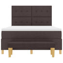 Box spring seng med pude Mørkebrun 200 x 140 cm Stof