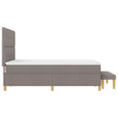 Box spring seng med hovedgærde Gråbrun 140 x 200 cm Stof