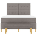 Box spring seng med hovedgærde Gråbrun 200 x 160 cm Stof