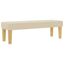 Box spring seng med hovedgærde Creme 200 x 160 cm Stof
