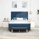 Box spring seng med hovedgærde Blå 200 x 160 cm Stof
