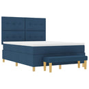 Box spring seng med hovedgærde Blå 200 x 160 cm Stof