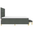 Box spring seng med hovedgærde Mørkegrå 200 x 180 cm Stof