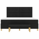 Box spring seng med hovedgærde Sort 200 x 180 cm Stof