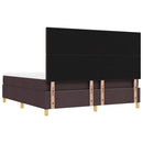 Box spring seng med hovedgærde Mørkebrun 200 x 180 cm Stof