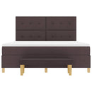 Box spring seng med hovedgærde Mørkebrun 200 x 180 cm Stof