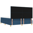 Box spring seng med pude med hovedgærde Blå 200 x 180 cm Stof