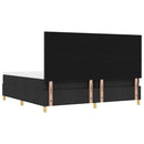 Box spring seng med hovedgærde Sort 200 x 200 cm Stof