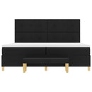 Box spring seng med hovedgærde Sort 200 x 200 cm Stof
