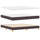 Box spring seng med hovedgærde Mørkebrun 200 x 200 cm Stof