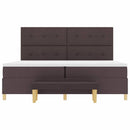 Box spring seng med hovedgærde Mørkebrun 200 x 200 cm Stof