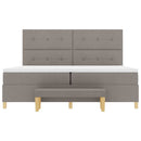 Box spring seng med hovedgærde Gråbrun 200 x 200 cm Stof