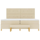Box spring seng med hovedgærde Creme 200 x 200 cm Stof