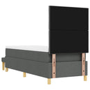 Box spring seng med hovedgærde Mørkegrå 200 x 80 cm Stof