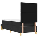 Box spring seng med pude med hovedgærde Sort 200 x 80 cm Stof