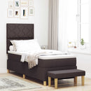 Box spring seng med hovedgærde Mørkebrun 200 x 80 cm Stof