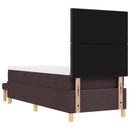 Box spring seng med hovedgærde Mørkebrun 200 x 80 cm Stof
