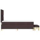 Box spring seng med hovedgærde Mørkebrun 200 x 80 cm Stof