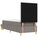 Box spring seng med hovedgærde Gråbrun 200 x 80 cm Stof