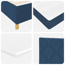 Box spring seng med hovedgærde Blå 200 x 80 cm Stof