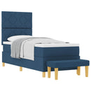 Box spring seng med hovedgærde Blå 200 x 80 cm Stof