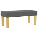 Box spring seng med pude Mørkegrå 190 x 90 cm Stof