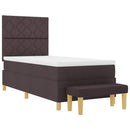 Box spring seng med hovedgærde Mørk Brun 190 x 90 cm Stof